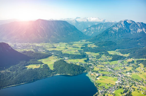 Tramonto sulle montagne in Austria — Foto Stock