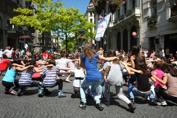 Dança em Belgrado — Fotografia de Stock