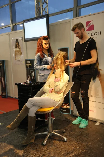 Friseur- und Kosmetikmesse — Stockfoto