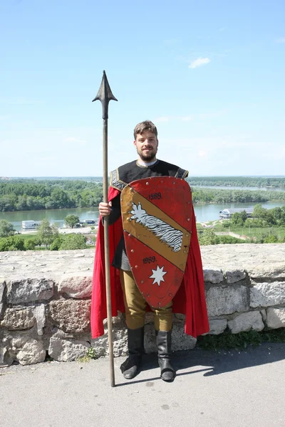 Serbian medieval warrior — Stock Photo, Image