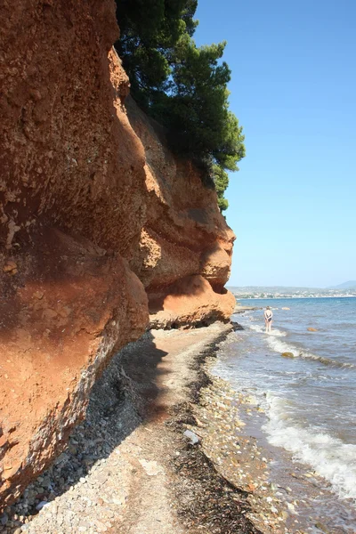 Red roks on the sea coast — Stock Photo, Image