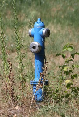 Mavi yerüstü hidrant 