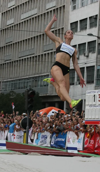 Competizione di salto in lungo — Foto Stock