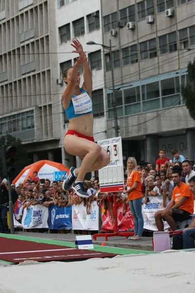 Competição salto em distância — Fotografia de Stock