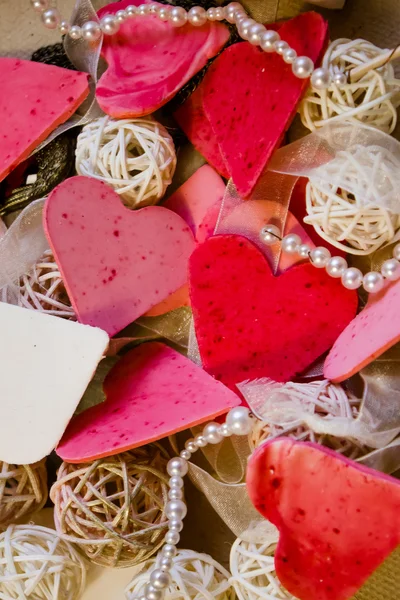 Rode valentines harten — Stockfoto