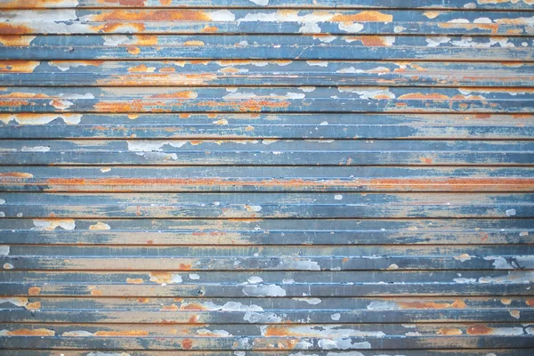 Blauwe Metalen Wand Verweerde Textuur Grunge Wallpaper — Stockfoto