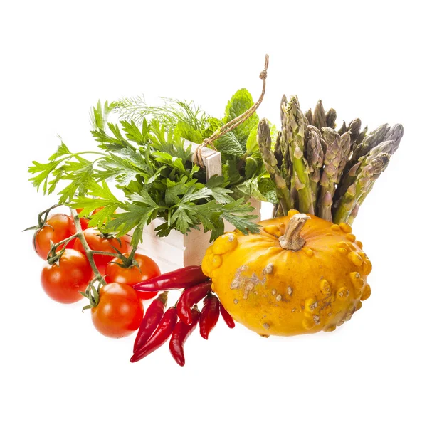 Fresh vegetables and herbs — Stock Photo, Image