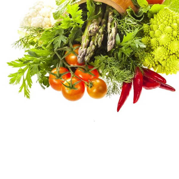 Fresh vegetables and herbs — Stock Photo, Image