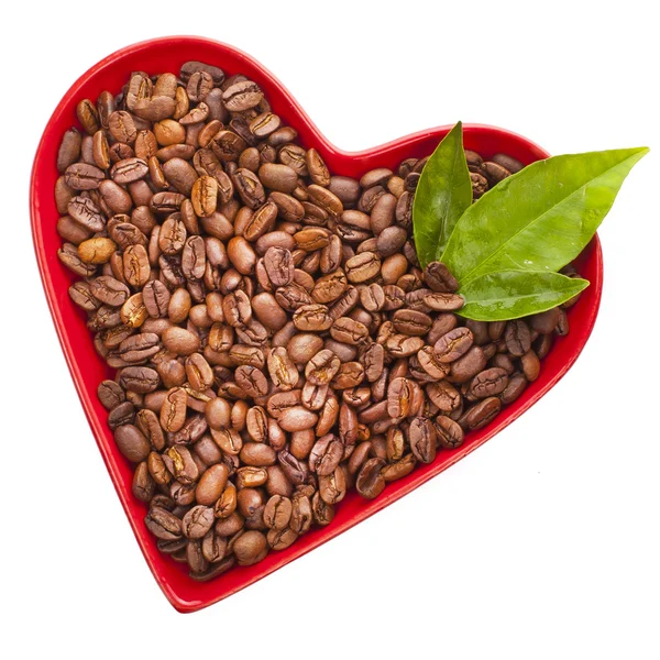 Roasted coffee beans in a bowl — Stock Photo, Image