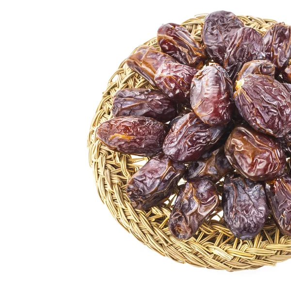 Große Dates auf einer Matte — Stockfoto