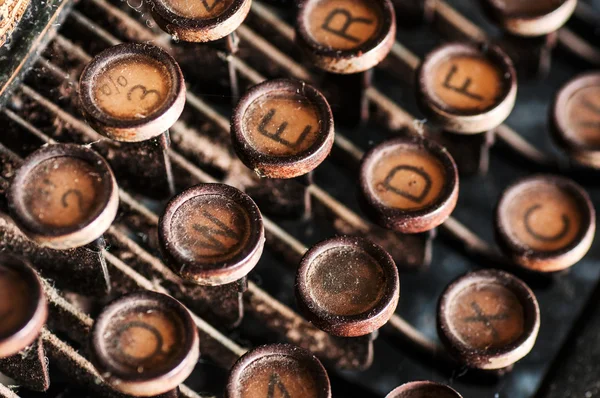 Stary sztuka ręczne maszyny do pisania z bliska — Zdjęcie stockowe