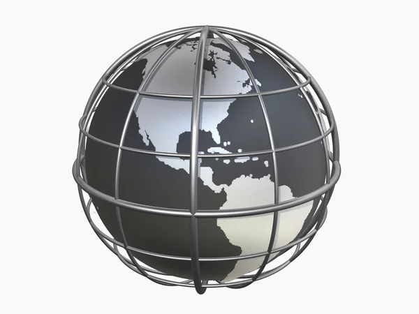 Modelo 3d de globo — Foto de Stock