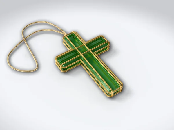 Ilustracja zielony krzyż — Zdjęcie stockowe