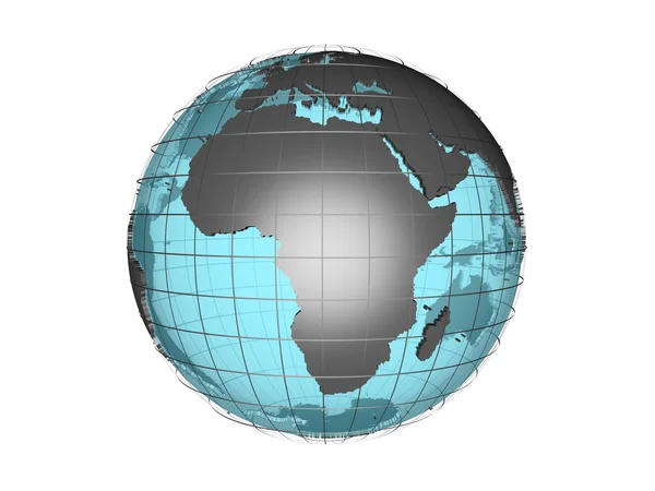 Globo 3D con África — Foto de Stock