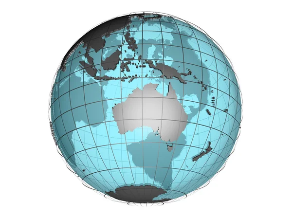 3D Globus Australien — Stockfoto