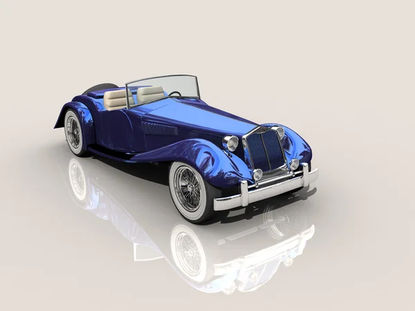 3D-blauwe auto — Stockfoto