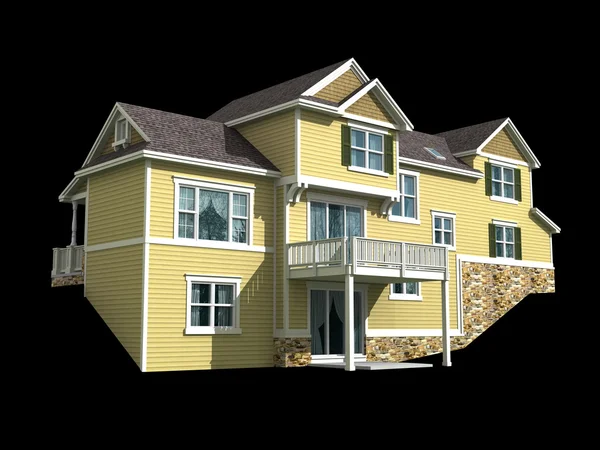 Modèle de maison à plusieurs étages 3D — Photo