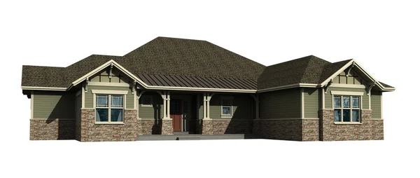 3D Ranch House Model — Stock Photo, Image