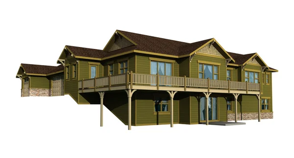 3D çok öykülü ev modeli — Stok fotoğraf