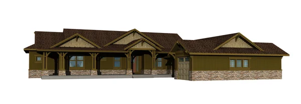 Modèle de maison de ranch 3D — Photo