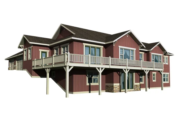 3D Model vícepodlažního domu — Stock fotografie