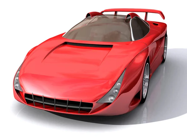 赤い車の 3 d モデル — ストック写真