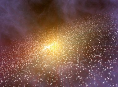 Derin uzay arka plan galaxy ile
