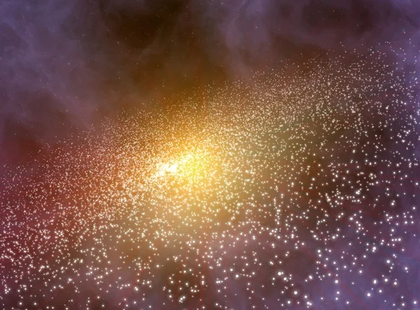 Тло глибокого космосу з галактикою — стокове фото