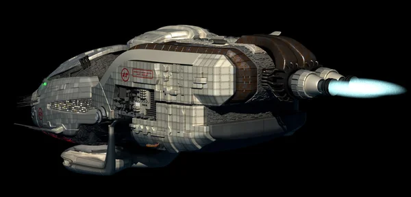 Футуристический 3D космический корабль — стоковое фото