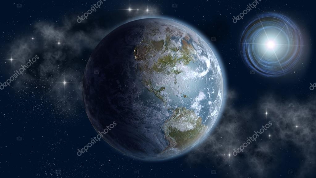 Wormhole forming next to Earth Stock Photo by ©3000ad 119668564