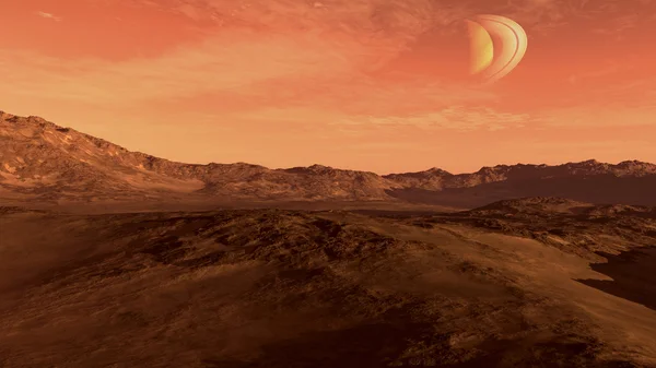 Марс як червона планета — стокове фото