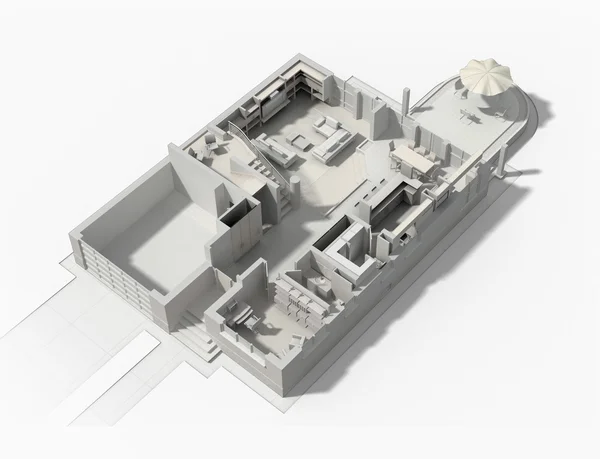 3d 가구 하우스 — 스톡 사진