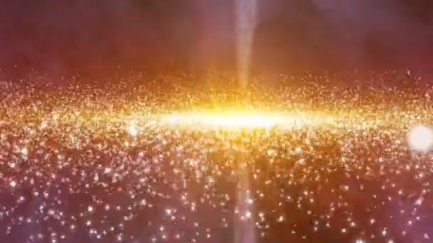 Galaxia girando con cúmulo de estrellas — Vídeo de stock