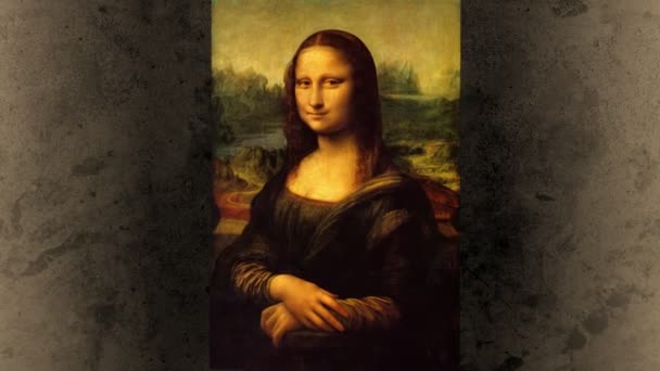 Funny Mona Lisa smile — Stock Video © 3000ad #122531546