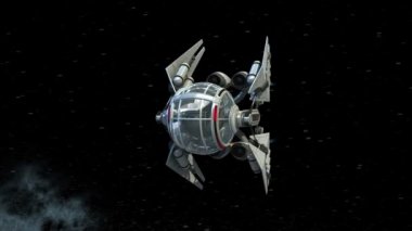 Bir gezegenin yörüngesinde küresel insanlı uçağı 