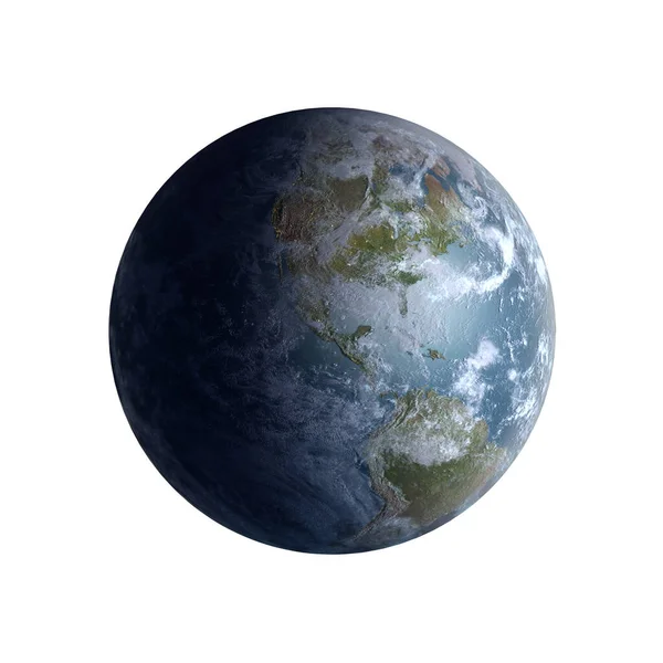 Weergave Van Planeet Aarde Vanuit Ruimte Met Midden Amerika Geïsoleerd — Stockfoto