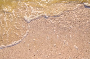 Dalga yumuşak kumlu plaj