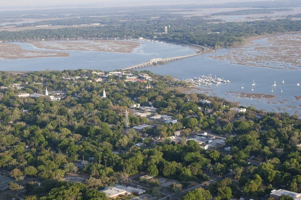 Aerial view of beaufort, South Carolina — Stock Photo, Image