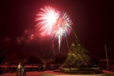 fireworks over parris island clipart