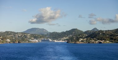 Marigot Bay, seen from the water clipart