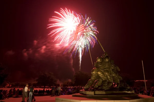 Vuurwerk over parris island — Stockfoto