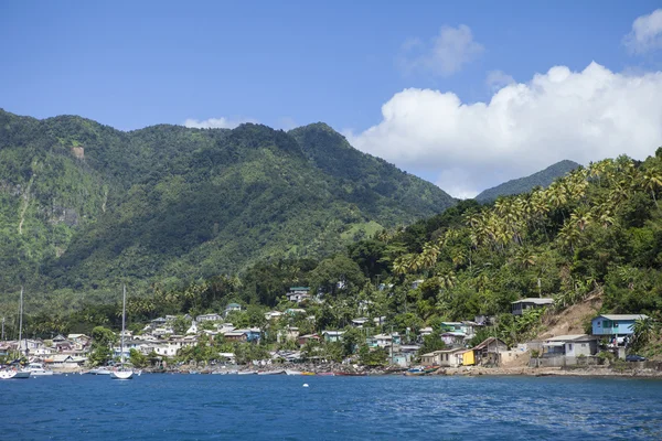 Stadt soufriere, st lucia — Stockfoto