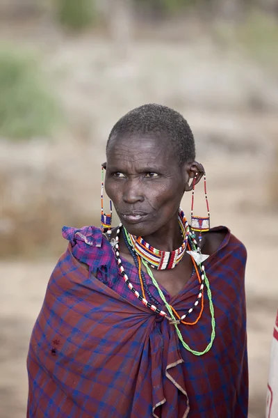 Oude Maasai vrouw — Stockfoto