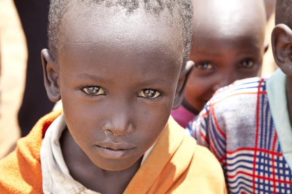 Zavallı, Masai çocuk — Stok fotoğraf