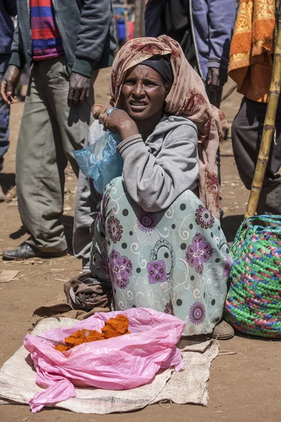 Spice seller in Ethiopia — Stock Photo, Image