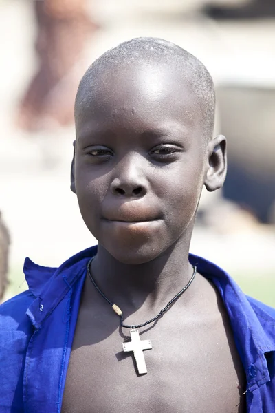 Sul sudanês menino cristão — Fotografia de Stock