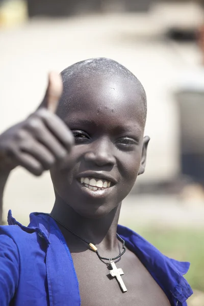 Sul sudanês menino cristão — Fotografia de Stock