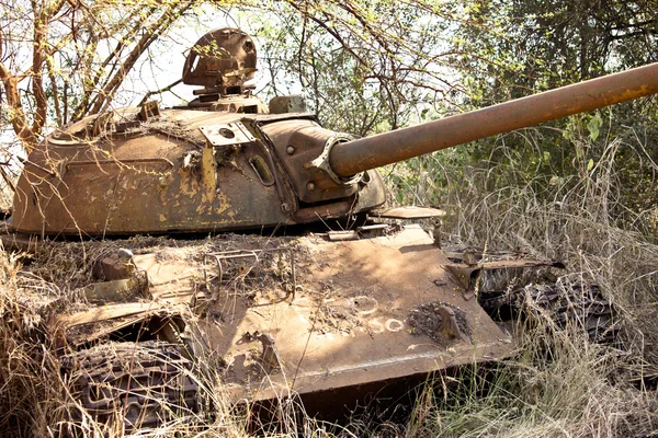 Destoyed 坦克在南苏丹 — 图库照片