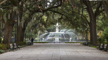 Forsyth Parkı Savannah georgia