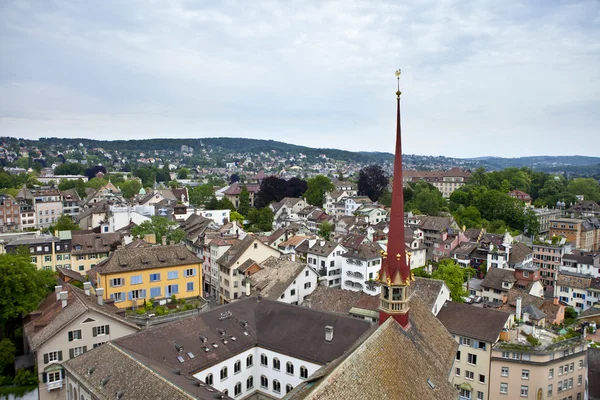 Вид с воздуха на Цюрих — стоковое фото